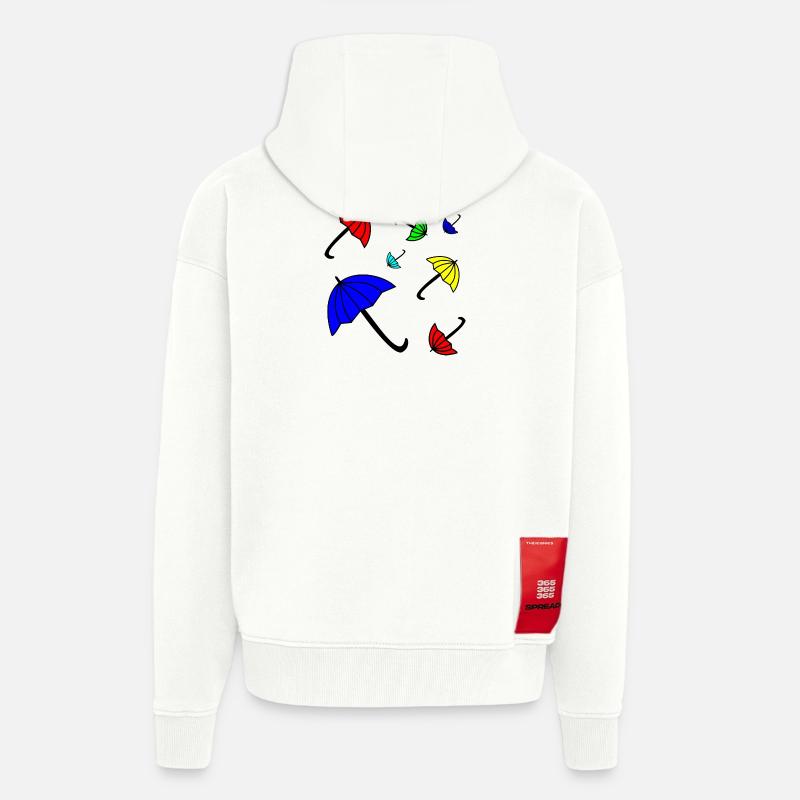 T-shirt Parasol - Veste à capuche bio épaisse oversize fabriqué en UE - OFF WHITE