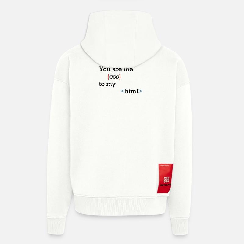 CodeSymbolik Geschweifte und Winkel - Zip Hoodie - made by SPREAD - OFF WHITE