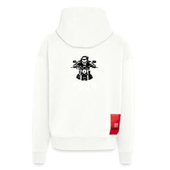 35. Geburtstag à plein régime depuis 08/1990 - Veste à capuche bio épaisse oversize fabriqué en UE - OFF WHITE - Dos