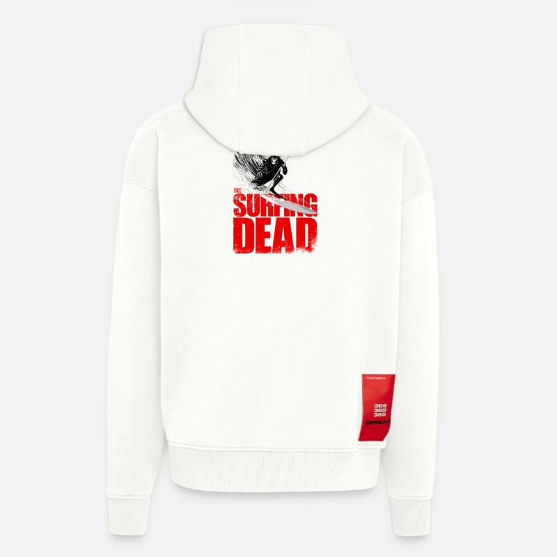 Surfing Dead Sensenmann Surfer Wave Design - Zip Hoodie - made by SPREAD - OFF WHITE