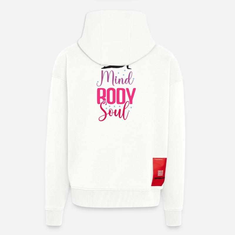 Yoga – Geist, Körper, Seele - Zip Hoodie - made by SPREAD - OFF WHITE