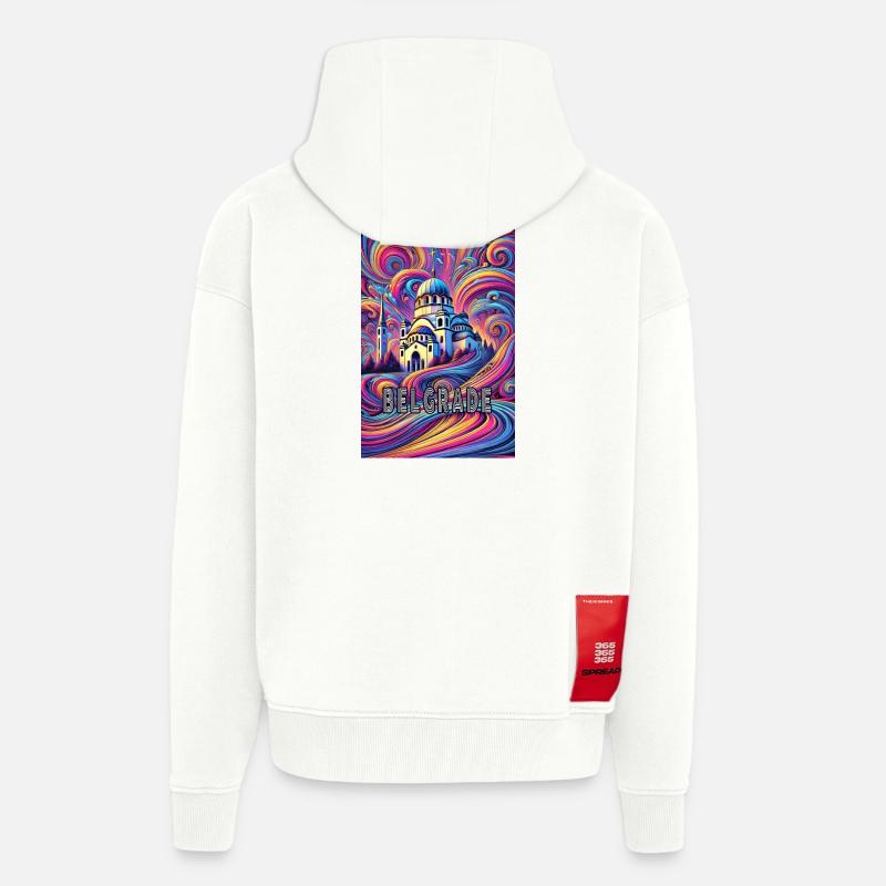 Belgrad Serbien Panorama Design - Zip Hoodie - made by SPREAD - OFF WHITE