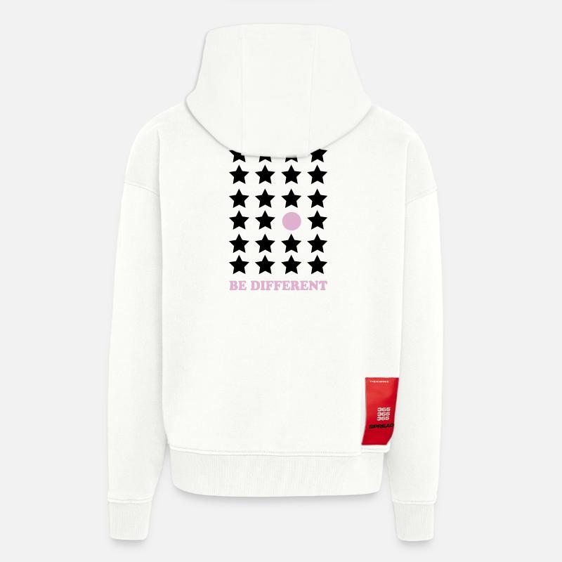 Sei Anders – Pastellpunkt Be Different - Zip Hoodie - made by SPREAD - OFF WHITE