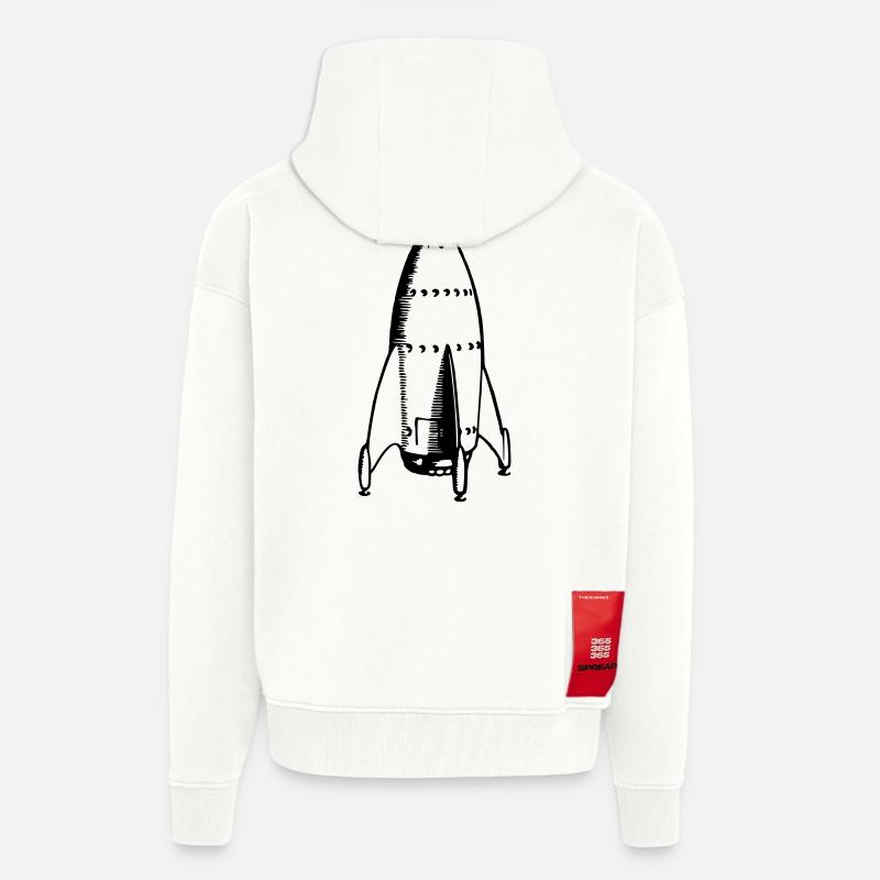 vaisseau spatial - Veste à capuche bio épaisse oversize fabriqué en UE - OFF WHITE