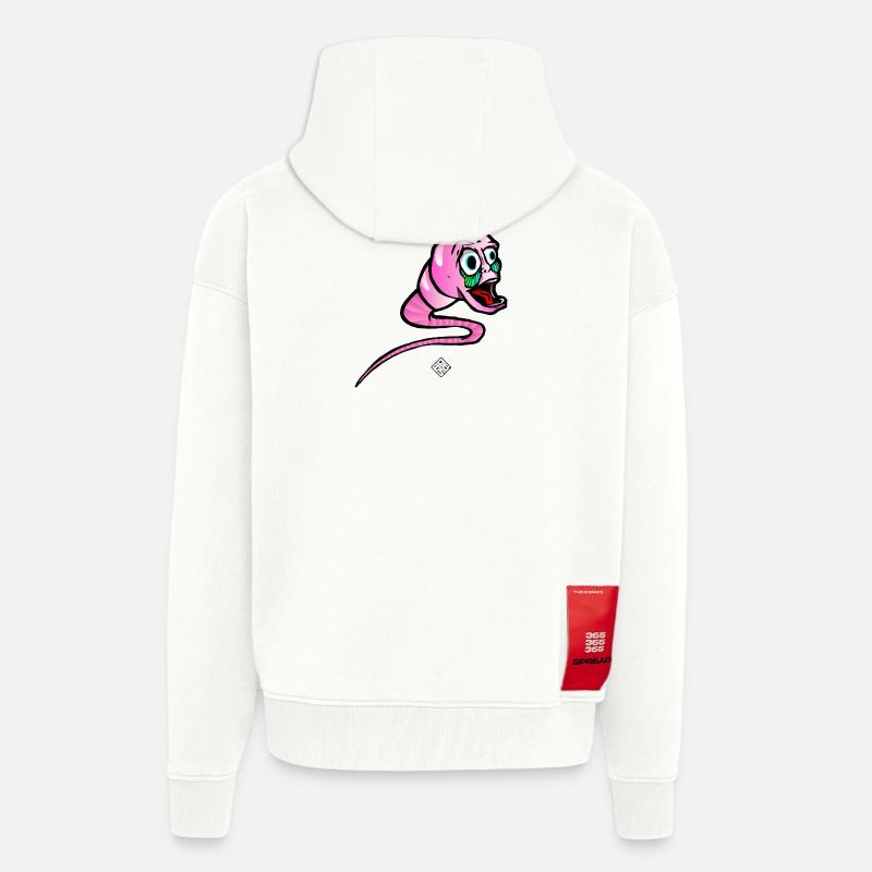 Spermo-Origin - Veste à capuche bio épaisse oversize fabriqué en UE - OFF WHITE