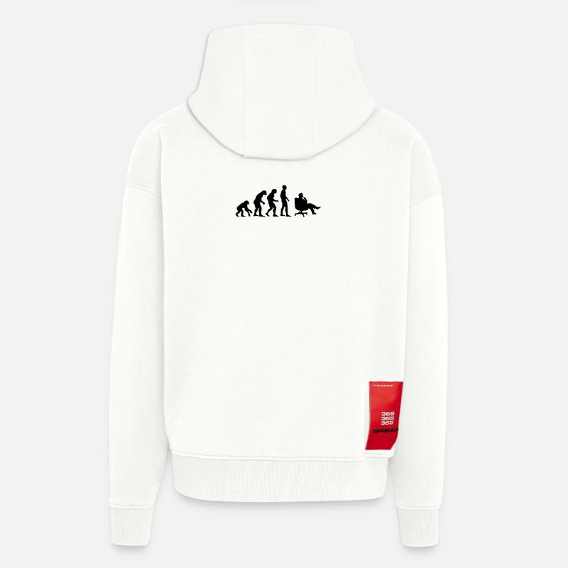 Evolution bureau exécutif - Veste à capuche bio épaisse oversize fabriqué en UE - OFF WHITE