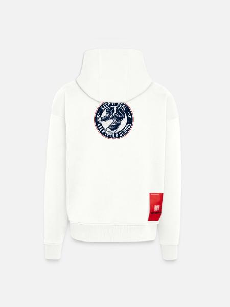 Keep It Oldschool - Zip Hoodie - made by SPREAD - OFF WHITE