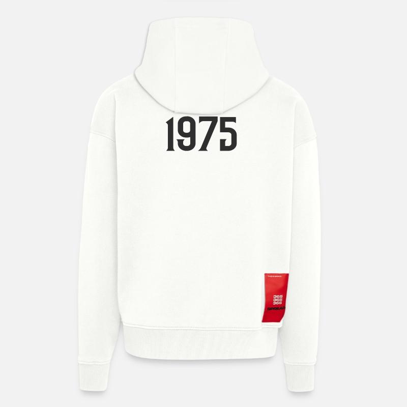 1975 - Veste à capuche bio épaisse oversize fabriqué en UE - OFF WHITE