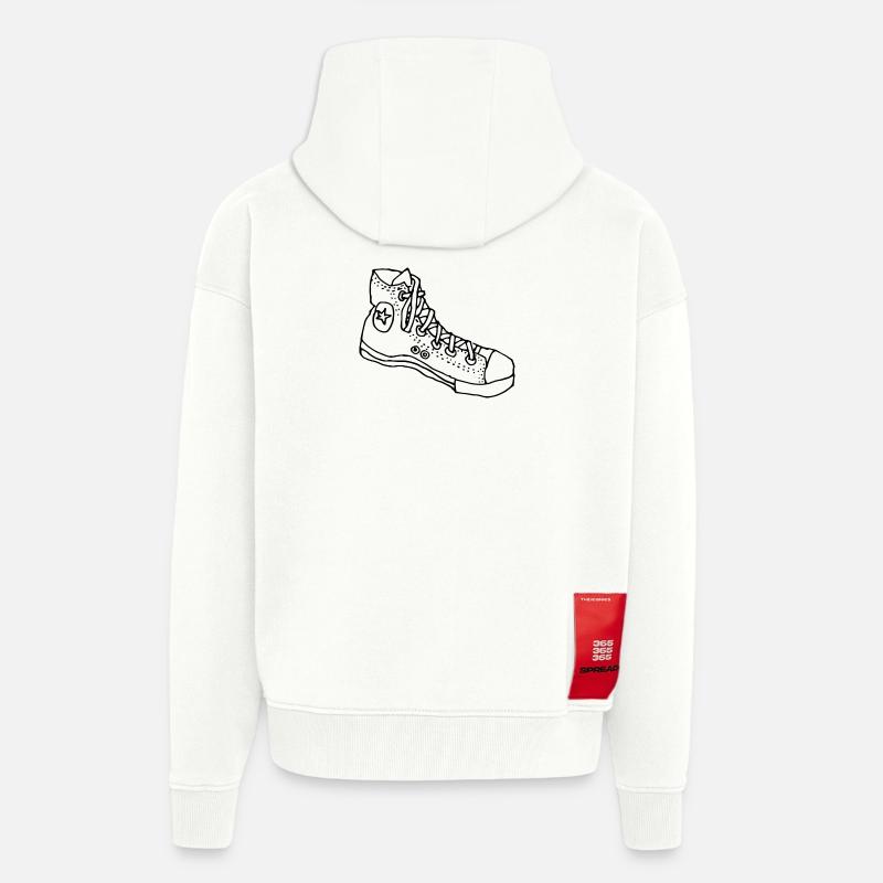 sneaker - Veste à capuche bio épaisse oversize fabriqué en UE - OFF WHITE