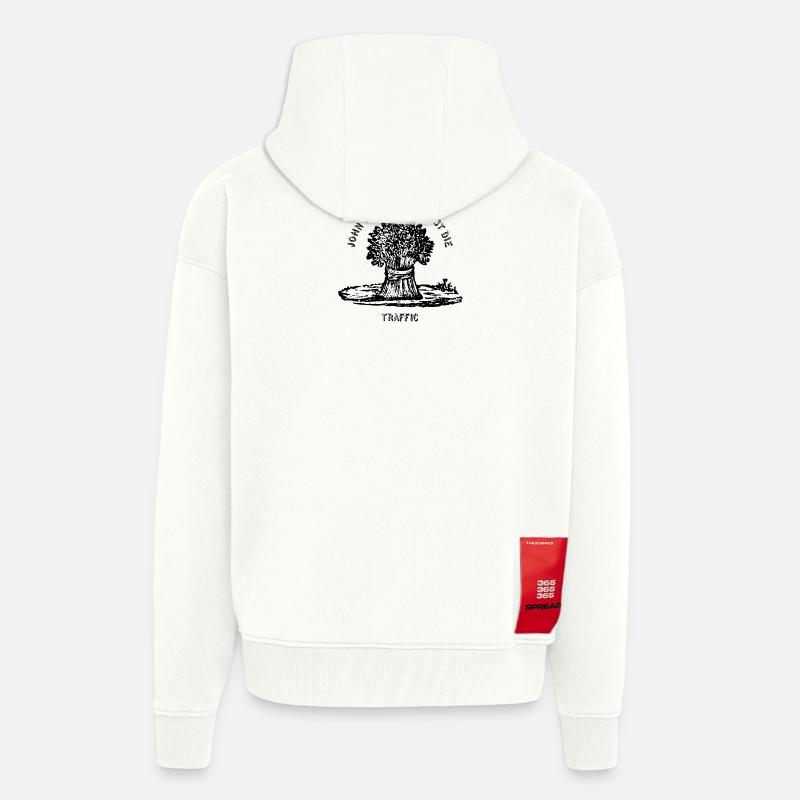 Cordon d’orge - Veste à capuche bio épaisse oversize fabriqué en UE - OFF WHITE