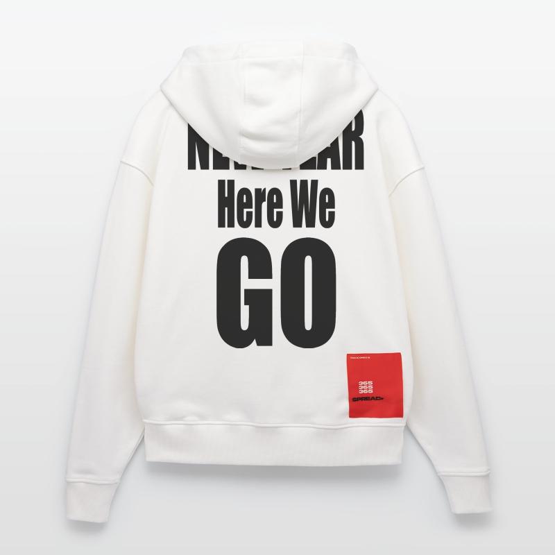 Nouvelle année, c’est parti Conception typographique audacieuse Veste à capuche bio épaisse oversize fabriqué en UE