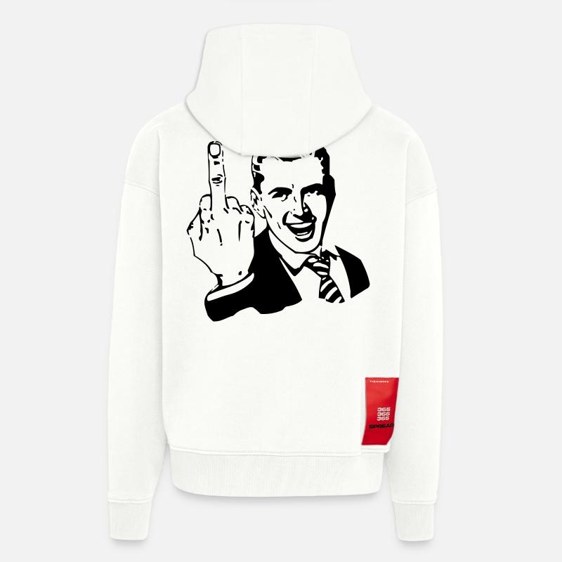 Mittelfinger - Zip Hoodie - made by SPREAD - OFF WHITE