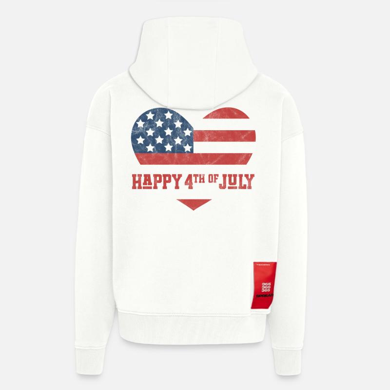 Frohen 4. Juli - Zip Hoodie - made by SPREAD - OFF WHITE