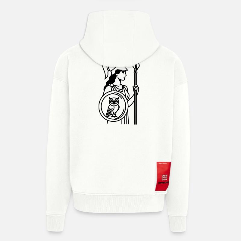 Athéna - Veste à capuche bio épaisse oversize fabriqué en UE - OFF WHITE