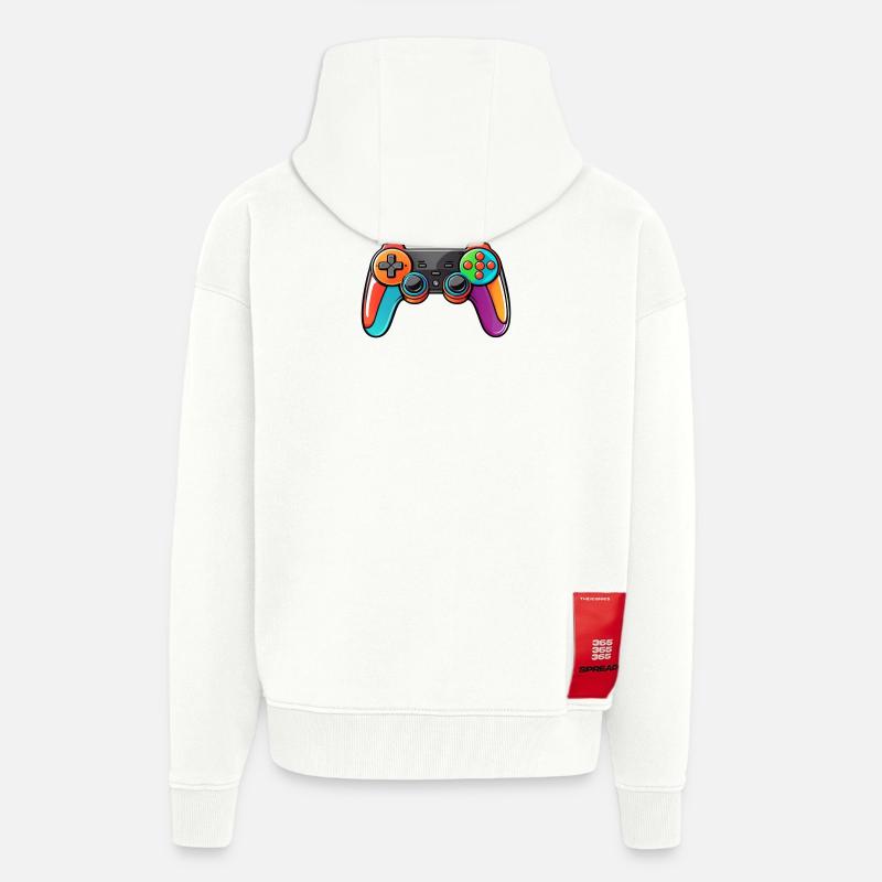 Gamepad Controller Farben Bunt - Zip Hoodie - made by SPREAD - OFF WHITE