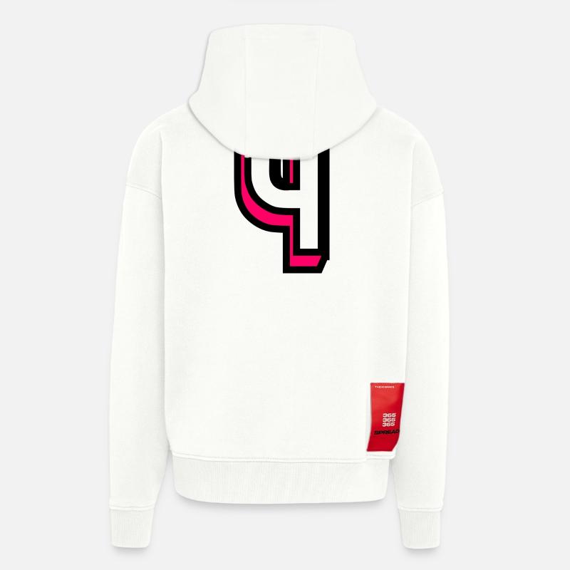 4 ANS,4e ANNIVERSAIRE,ANNIVERSAIRE 4 ANS - Veste à capuche bio épaisse oversize fabriqué en UE - OFF WHITE
