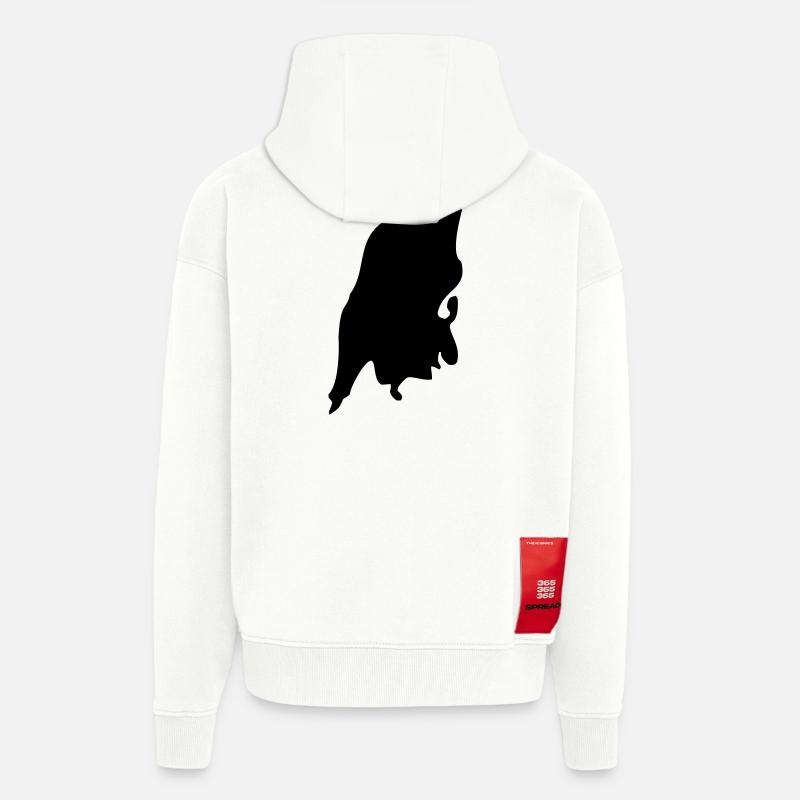Lefkada - Veste à capuche bio épaisse oversize fabriqué en UE - OFF WHITE