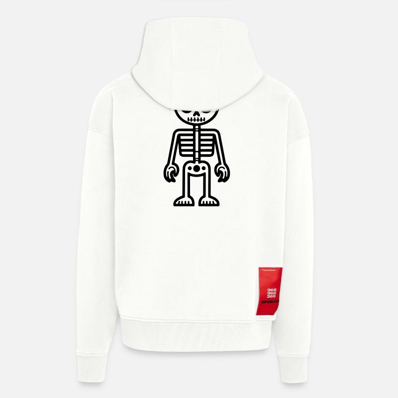 Skeleton Comic - Zip Hoodie - made by SPREAD - OFF WHITE