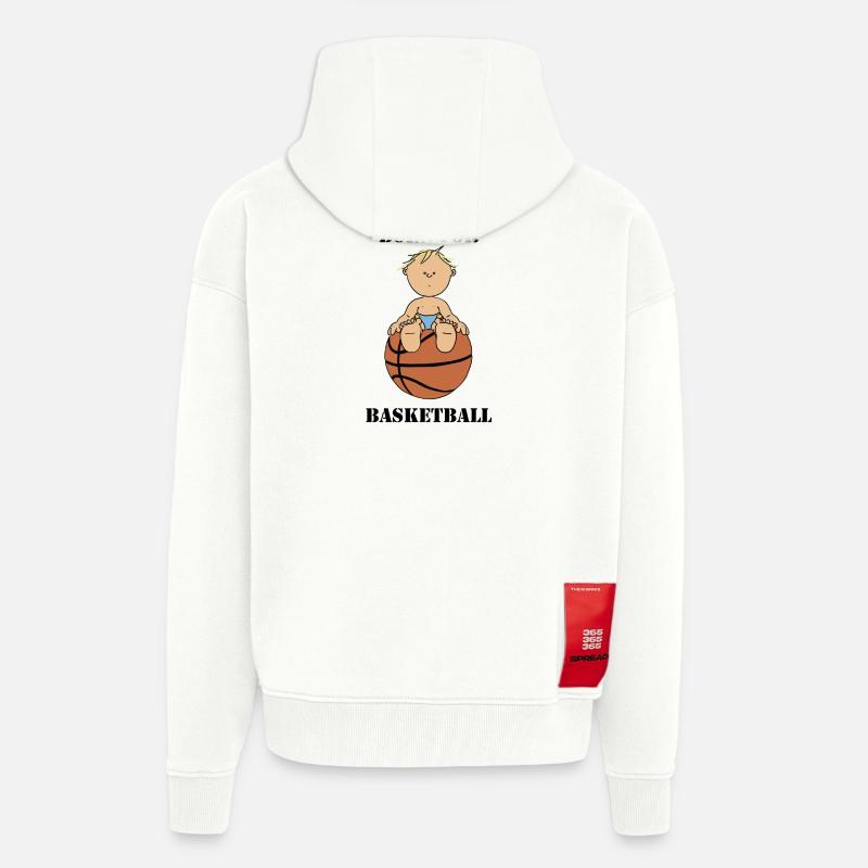 BB Boy 1 - Veste à capuche bio épaisse oversize fabriqué en UE - OFF WHITE