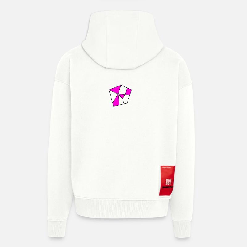 Cooles Fünfeck. Geschenck Idee - Zip Hoodie - made by SPREAD - OFF WHITE