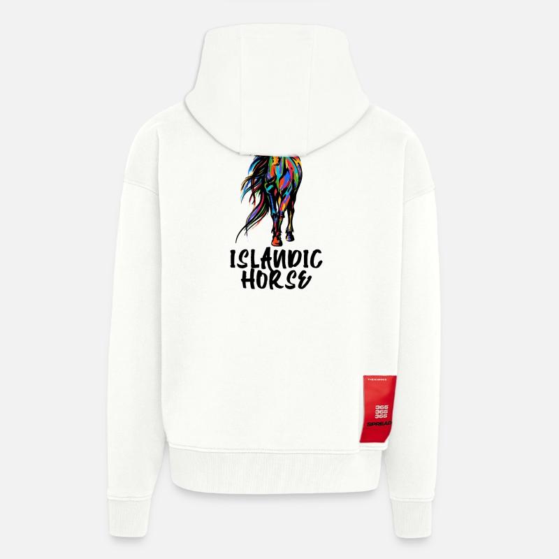 Islandpferde Statement Pferde Pferdefan Isländer - Zip Hoodie - made by SPREAD - OFF WHITE