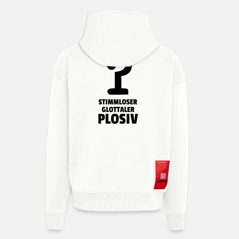 stimmloser glottaler Plosiv - Zip Hoodie - made by SPREAD - OFF WHITE