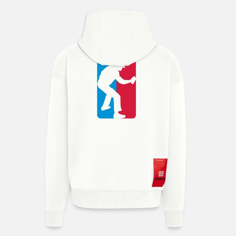 Premier Ligue Graffiti 2020 - Veste à capuche bio épaisse oversize fabriqué en UE - OFF WHITE