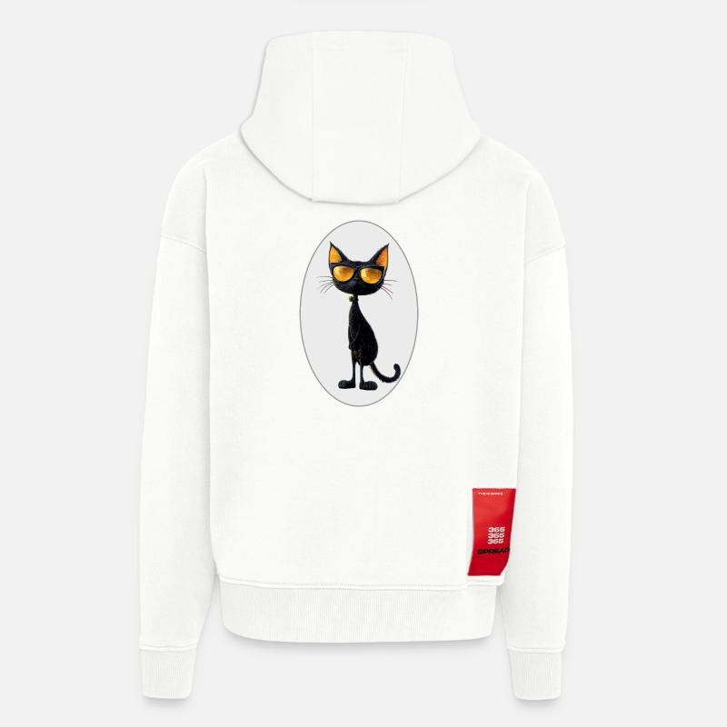 Katze - Zip Hoodie - made by SPREAD - OFF WHITE