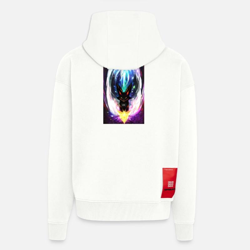 Lightning Wolf - Zip Hoodie - made by SPREAD - OFF WHITE