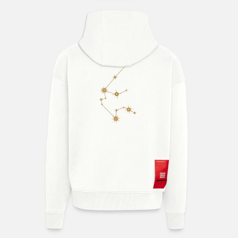 Wassermann Sternzeichen Sternbild Golden - Zip Hoodie - made by SPREAD - OFF WHITE