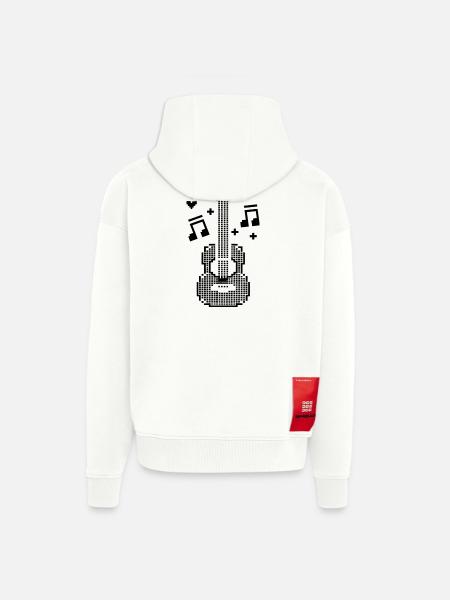 Ukulele - Zip Hoodie - made by SPREAD - OFF WHITE