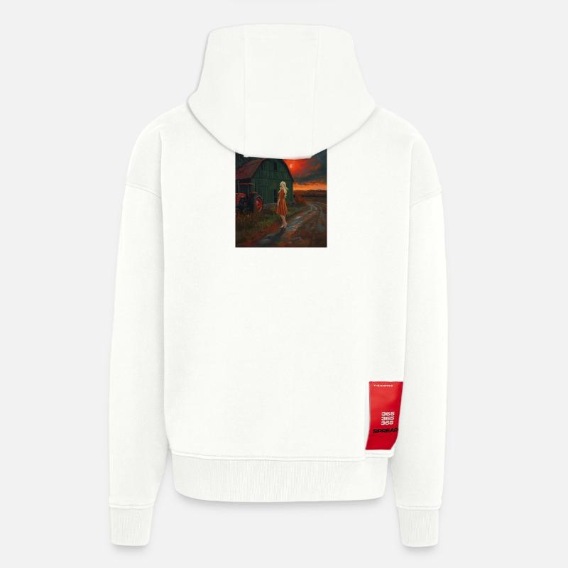 Mystischer Sturmhimmel mit Weitblick - Zip Hoodie - made by SPREAD - OFF WHITE