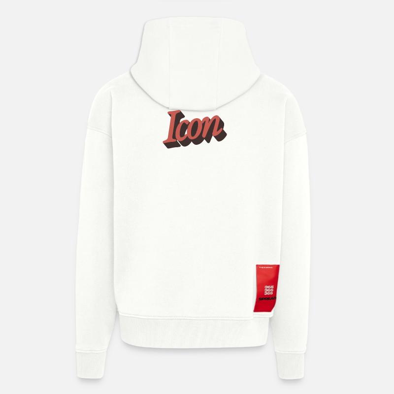 Retro Icon Script in Herbstorange - Zip Hoodie - made by SPREAD - OFF WHITE