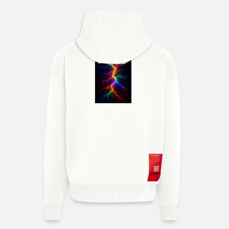 Regenbogen Blitzsturm - Zip Hoodie - made by SPREAD - OFF WHITE