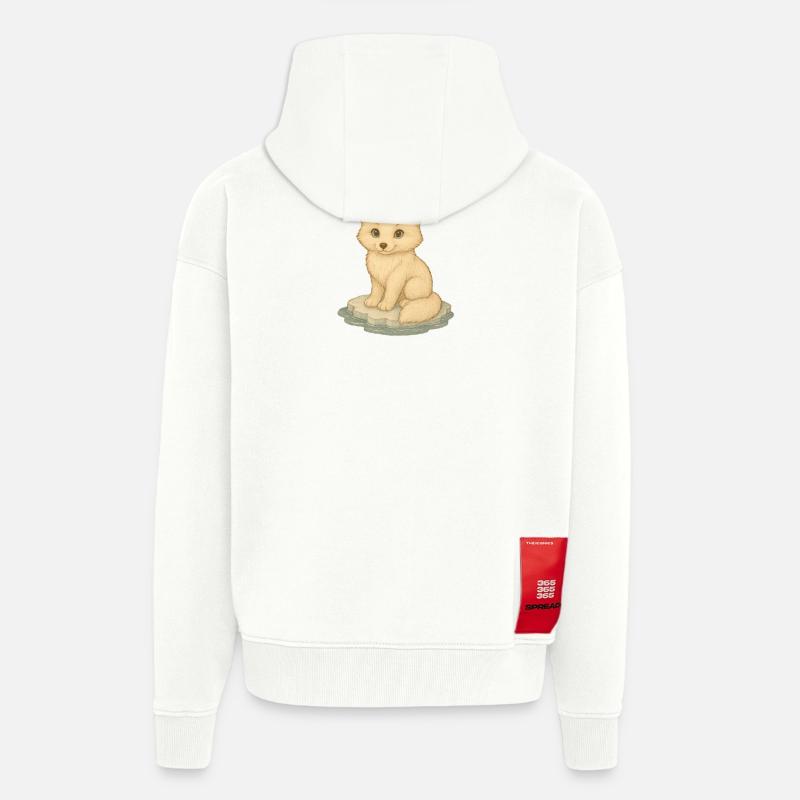 Nordic Arctic - Arctic Fox - Zip Hoodie - made by SPREAD - OFF WHITE