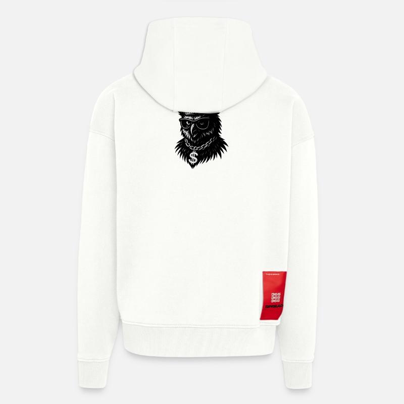 Rap-Eule - Zip Hoodie - made by SPREAD - OFF WHITE