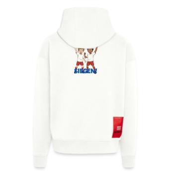Gemeinschaftsgeist Kinder Design - Veste à capuche bio épaisse oversize fabriqué en UE - OFF WHITE - Dos