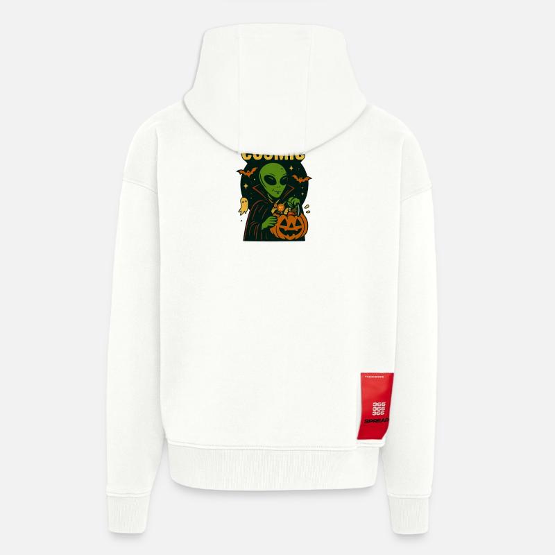 T-shirt vampire extraterrestre – Creep It Cosmic - Veste à capuche bio épaisse oversize fabriqué en UE - OFF WHITE