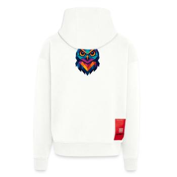Eule | Eulenkopf Print - Zip Hoodie - made by SPREAD - OFF WHITE - Hinten