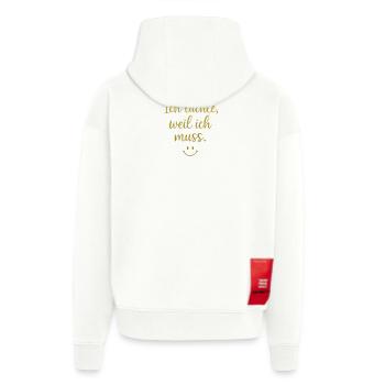 Ich lache, weil ich muss - Zip Hoodie - made by SPREAD - OFF WHITE - Hinten