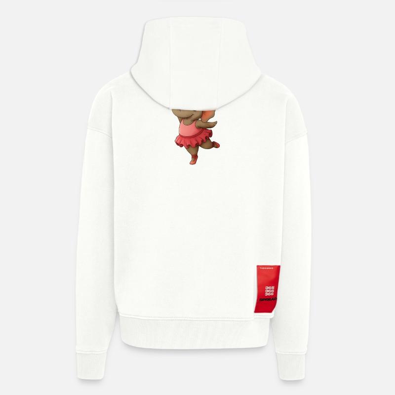 Tanzender Elefant im Tutu - Zip Hoodie - made by SPREAD - OFF WHITE