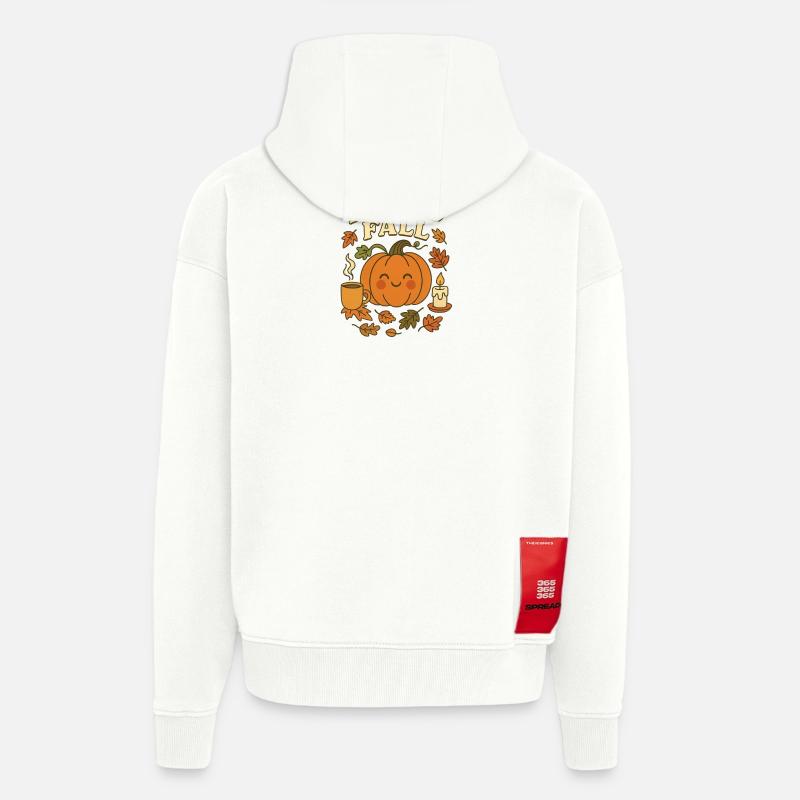 Cute_hello_fall - Veste à capuche bio épaisse oversize fabriqué en UE - OFF WHITE