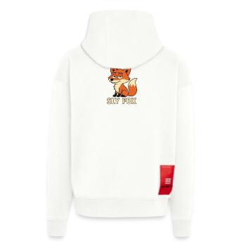 Clever Fox Cartoon, Sly Fox – Funny Cheeky - Zip Hoodie - made by SPREAD - OFF WHITE - Back