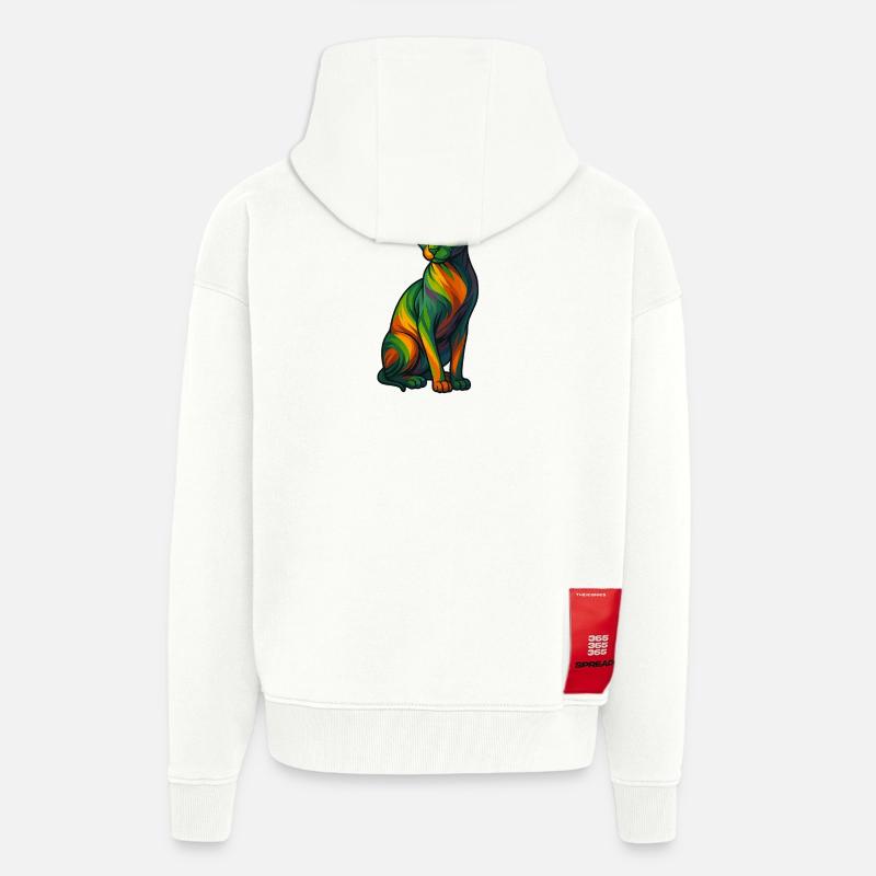 Le Sphynx - Veste à capuche bio épaisse oversize fabriqué en UE - OFF WHITE