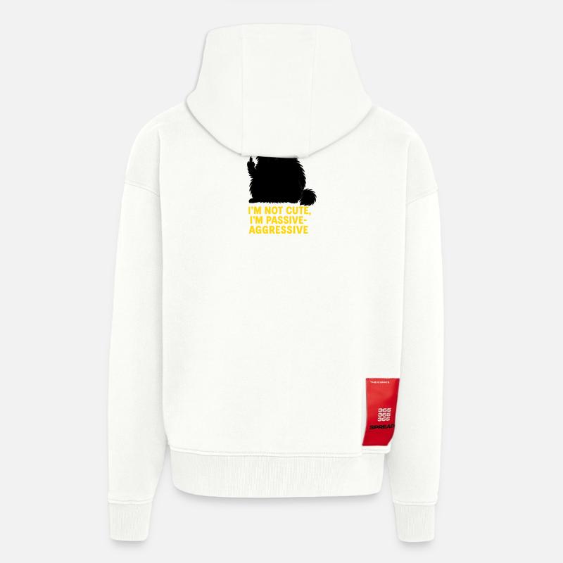 I'm Not Cute – Mr. Cuddly Stuff - Zip Hoodie - made by SPREAD - OFF WHITE