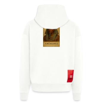 Aménophis Égyptien Héritage - Veste à capuche bio épaisse oversize fabriqué en UE - OFF WHITE - Dos