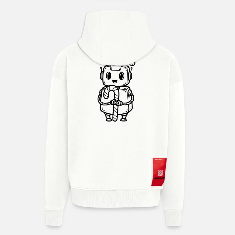 Süßer Weihnachtsjunge mit Geschenk - Zip Hoodie - made by SPREAD - OFF WHITE