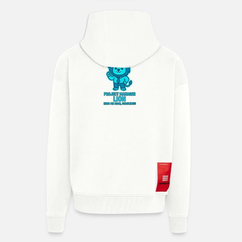 Chef de projet Löwe – Délais - Veste à capuche bio épaisse oversize fabriqué en UE - OFF WHITE