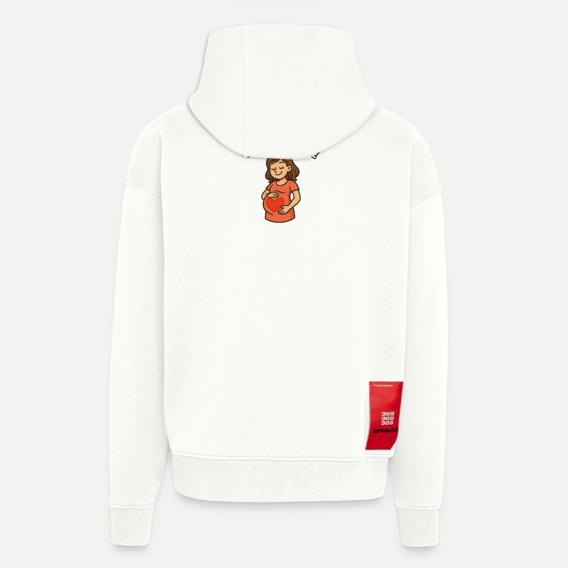 Ich liebe die schwangere Mutter - Zip Hoodie - made by SPREAD - OFF WHITE