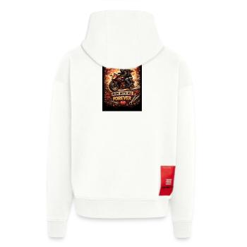 Love & Motorcycle: Ride Forever - Zip Hoodie - made by SPREAD - OFF WHITE - Hinten